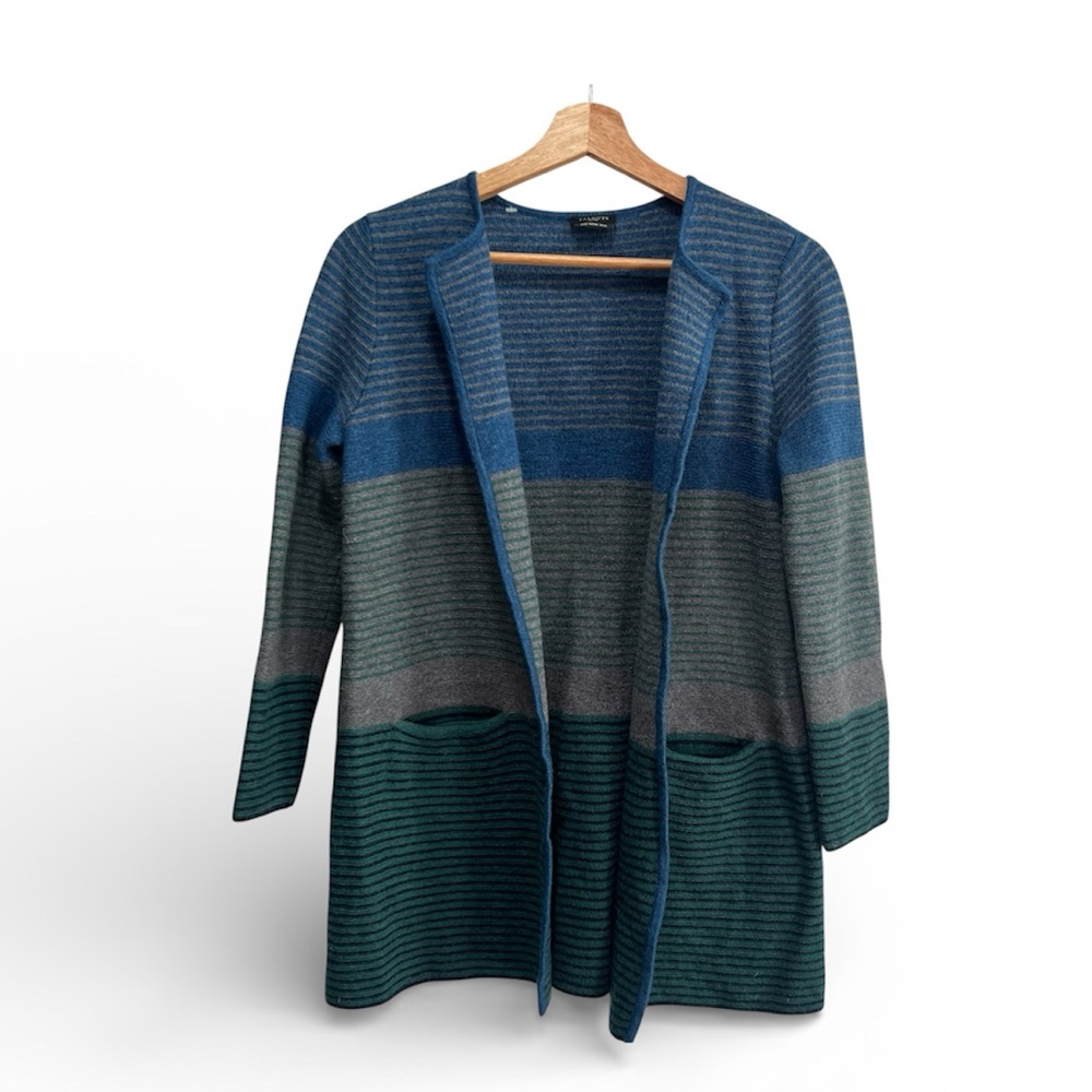 Talbots Pure Wool women multicolor‎ Cardigan size LP - Picture 2 of 9